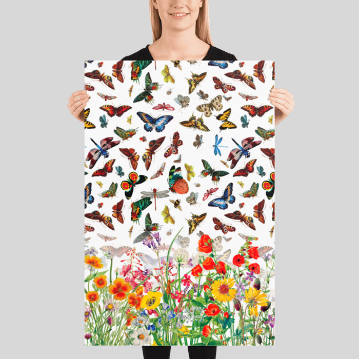 Butterfly Meadow Wall Art Poster Serene Art for your Walls Calming Art Decor