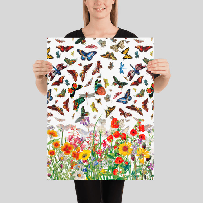 Butterfly Meadow Wall Art Poster Serene Art for your Walls Calming Art Decor