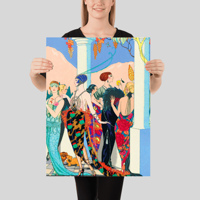 El Mirador Poster George Barbier Collage Fashion Decadence Art Deco Inspired 1920